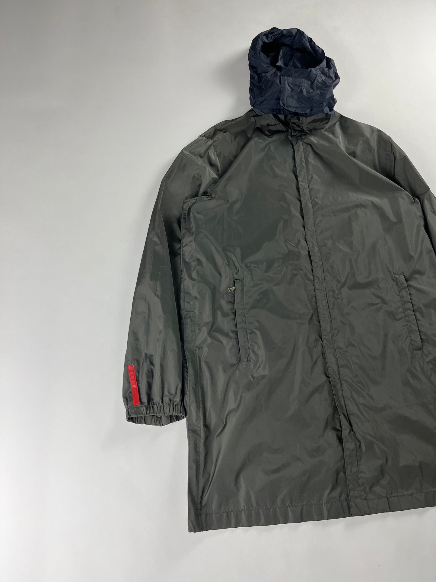 Prada Linea Rossa Nylon Technical Long Jacket SS 2000 - M