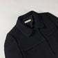 Prada Black Virgin Wool Elegant Coat 2000s - S