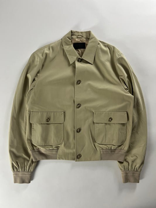 Prada Minimalist Cream Bomber Jacket FW 2000 - XL