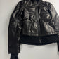 Prada Cuffed Arm Black Leather Moto Jacket SS 2000 - XS