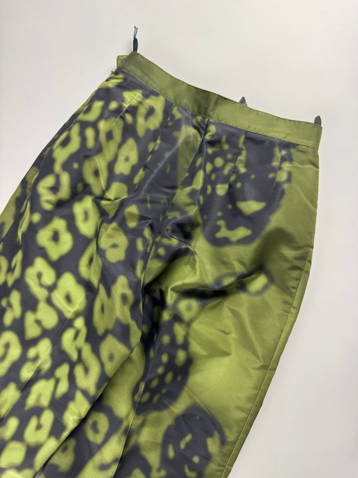 Prada Green Gradient Printed Shift Tailored Pants Resort 2009 - S
