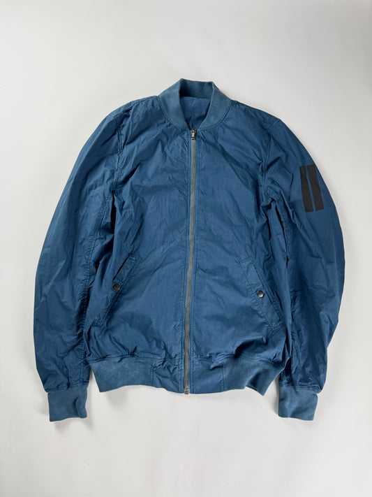 Rick Owens Sample Blue Aviator Bomber Jacket - L