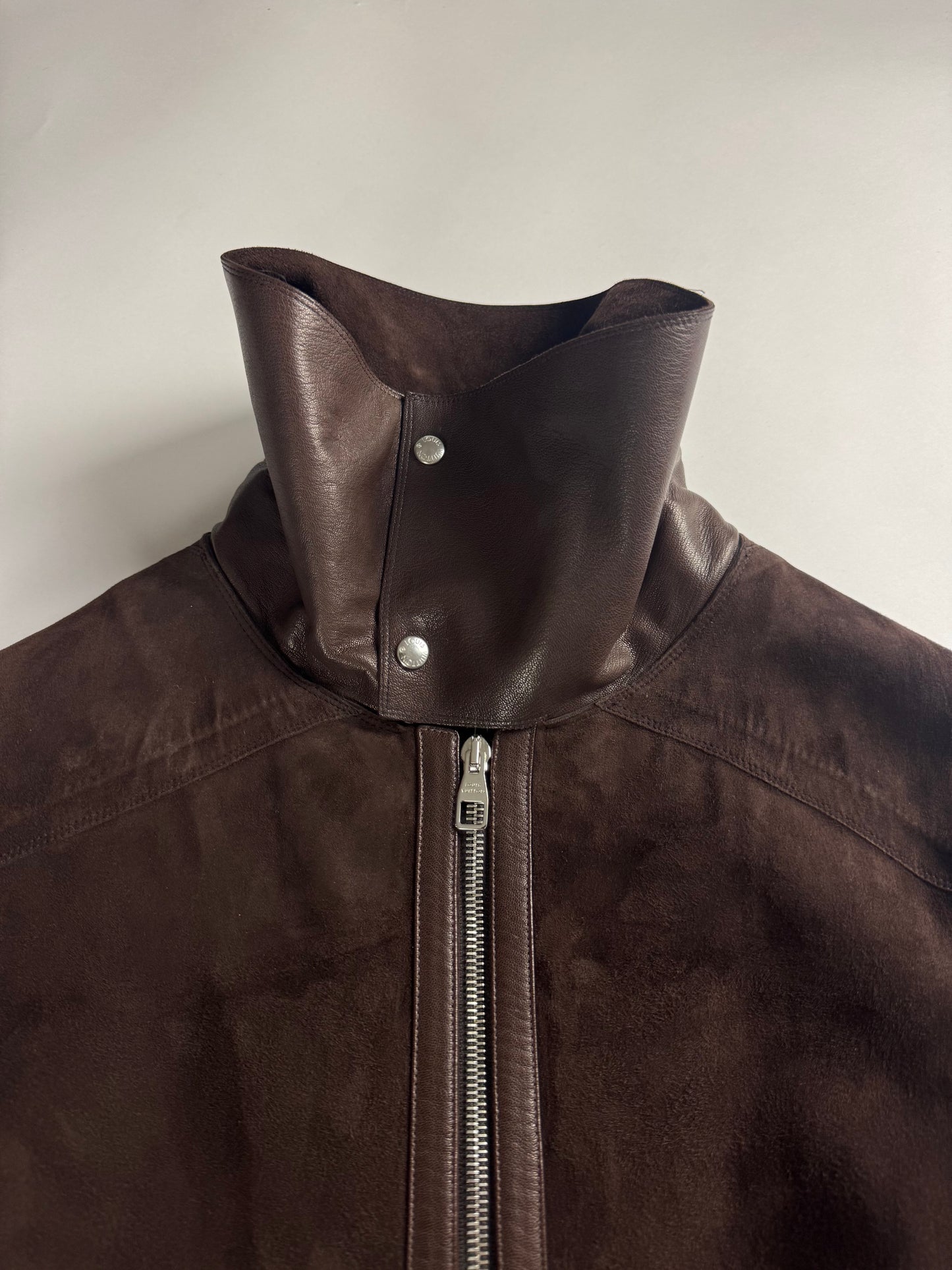 Louis Vuitton Sample Hybrid Patched Leather Pure Suede High Collar FW 2008 - S