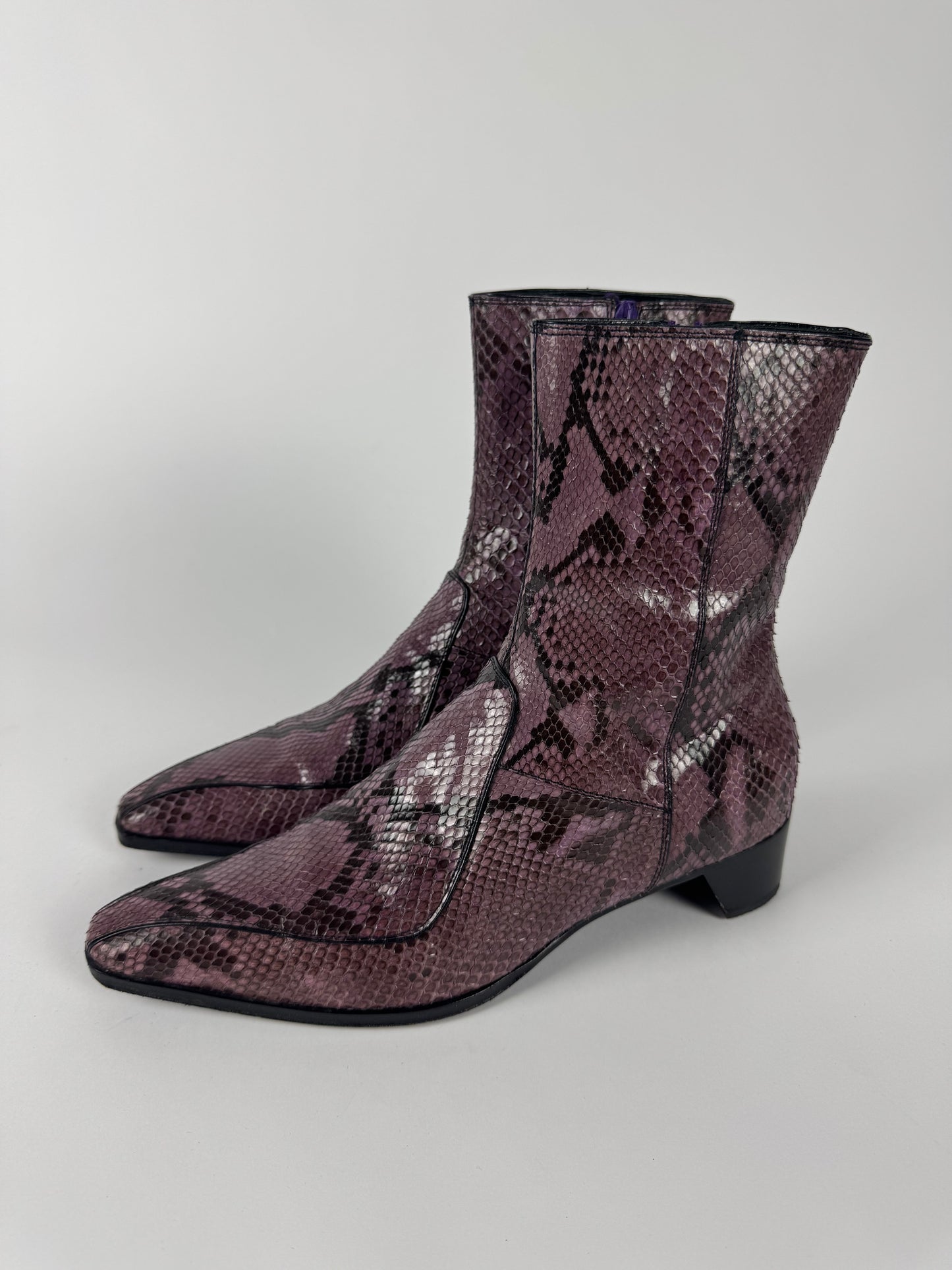 Prada Purple Python Leather Boots FW 2000 - 40 IT/40,5 EU