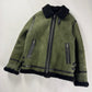 Louis Vuitton Sample Military Olive Shearling Leather Trimmed Bomber Jacket FW 2018 - M