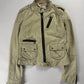 Prada Cream Leather Zipped Moto Jacket FW 2006 - M