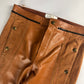 Chloé Brown Premium Cow Leather Moto Pants FW 2016 - S