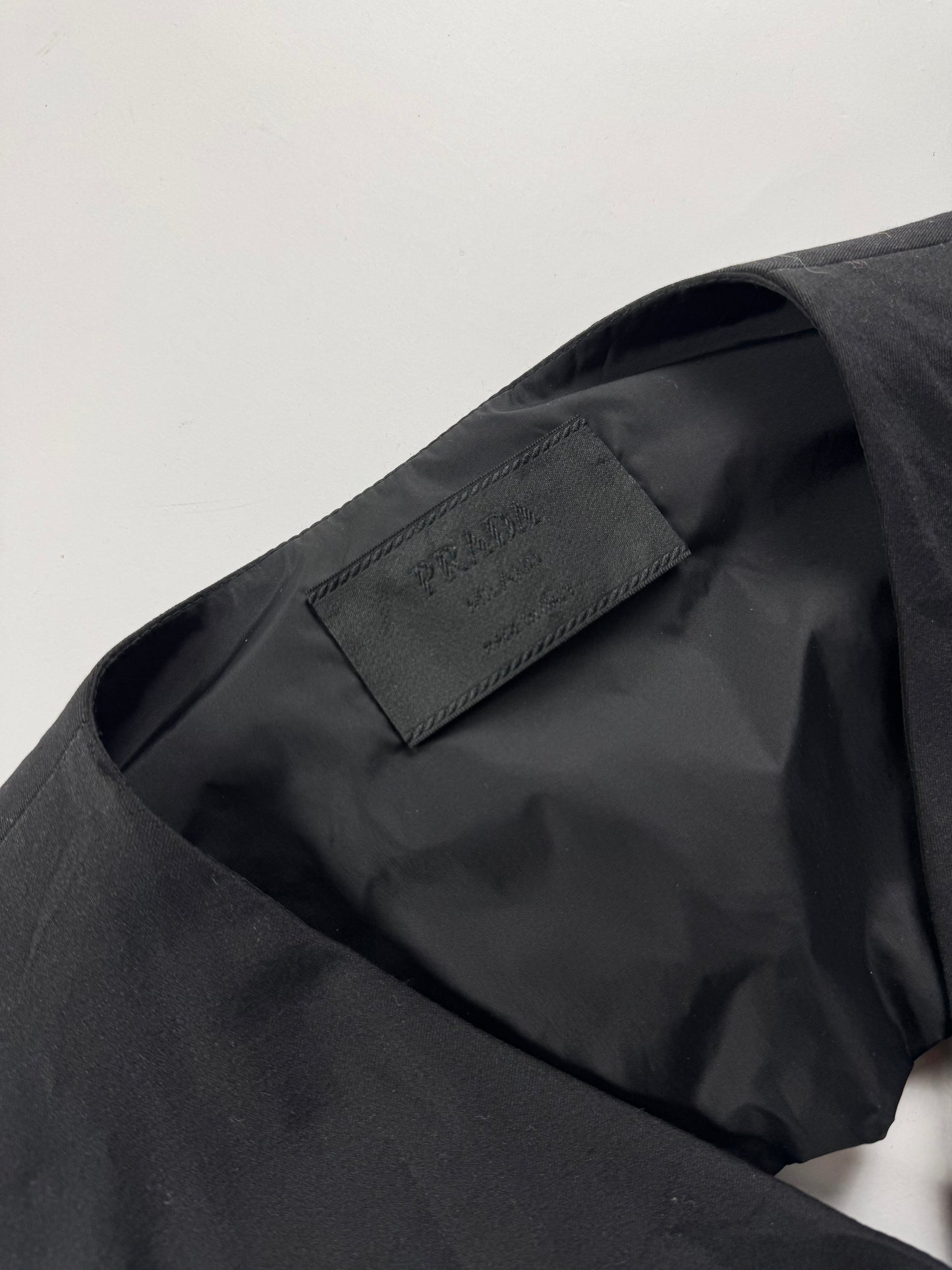 Prada Black Minimalist Belted Open Back Harness FW 1999 - M