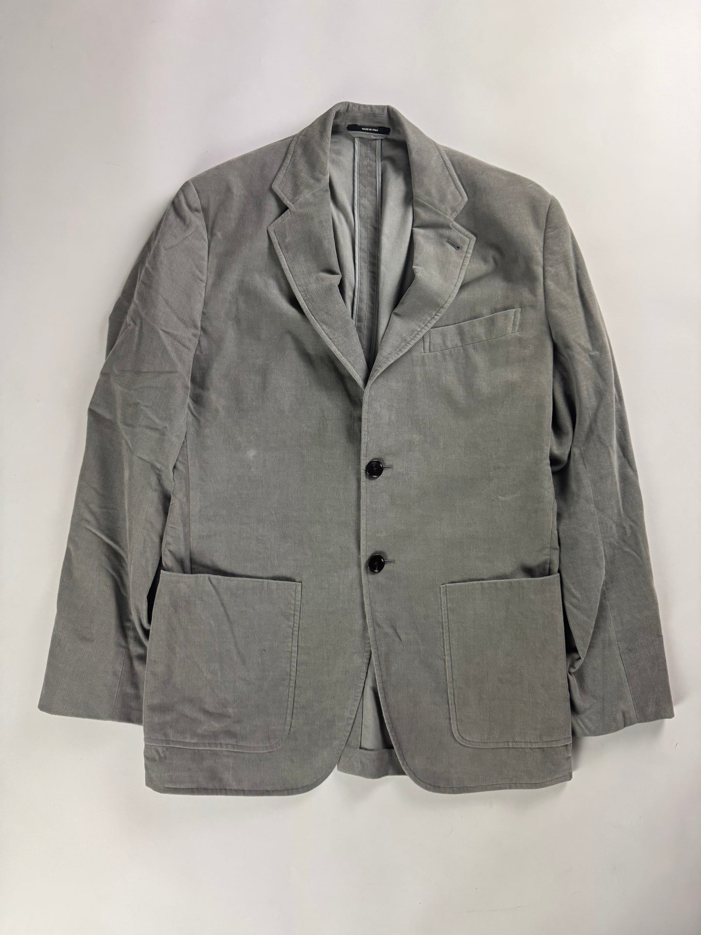Hermès Sample Grey Tailored Cotton Minimalist Blazer SS 2022 - M