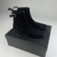 Miu Miu Chelsea Belted Black Suede Boots - 41 EU