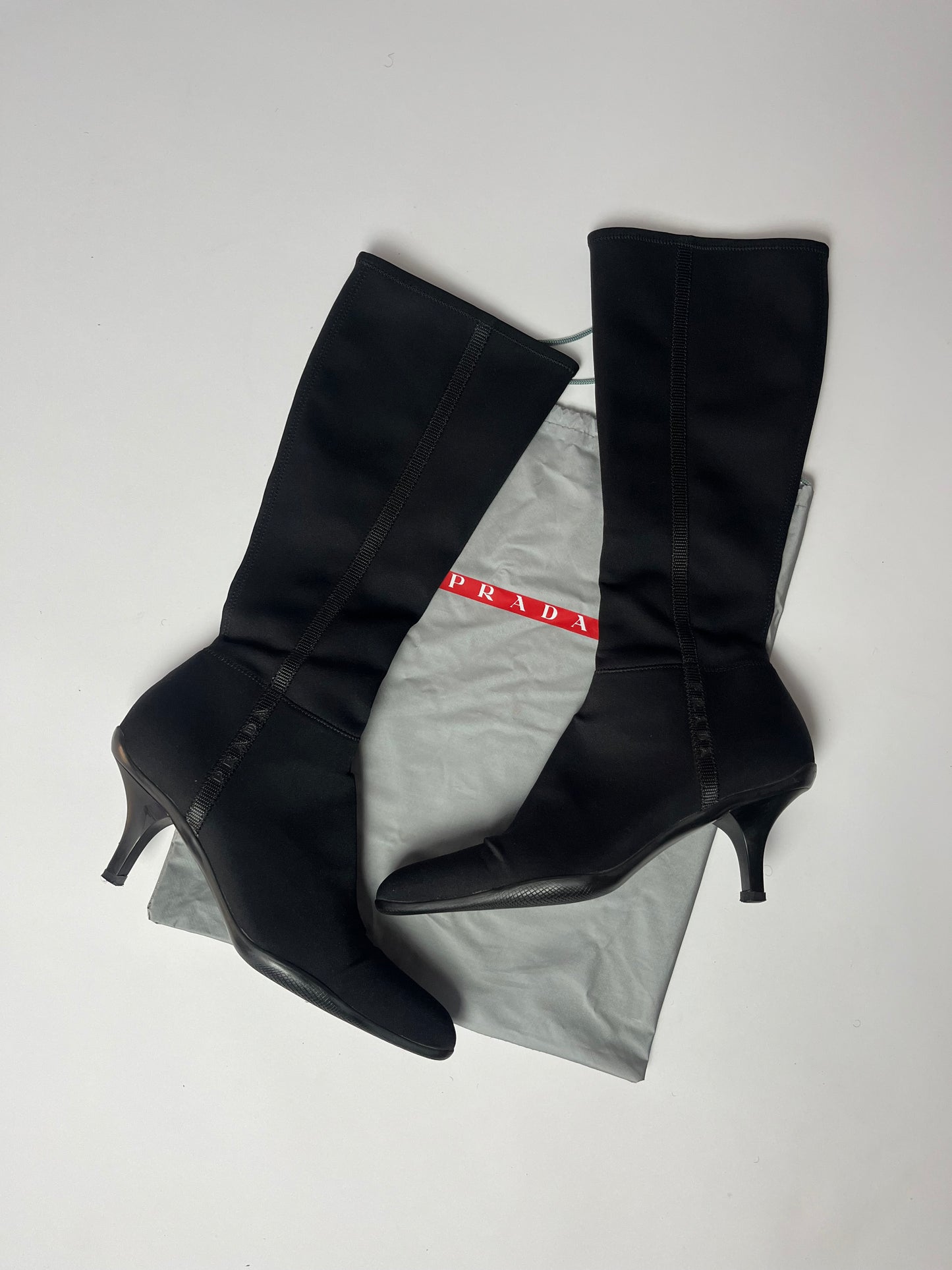 Prada Black Zipped Motor Boots FW 1999 - 38 IT/39 EU