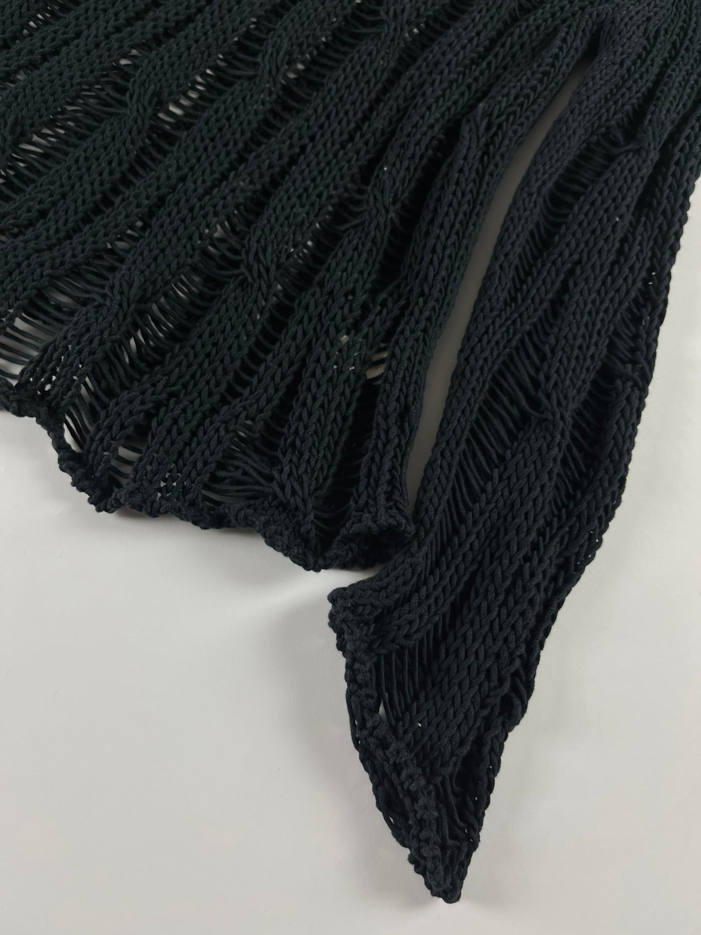 Saint Laurent Sample Black Distressed Sweater FW 2015 - S