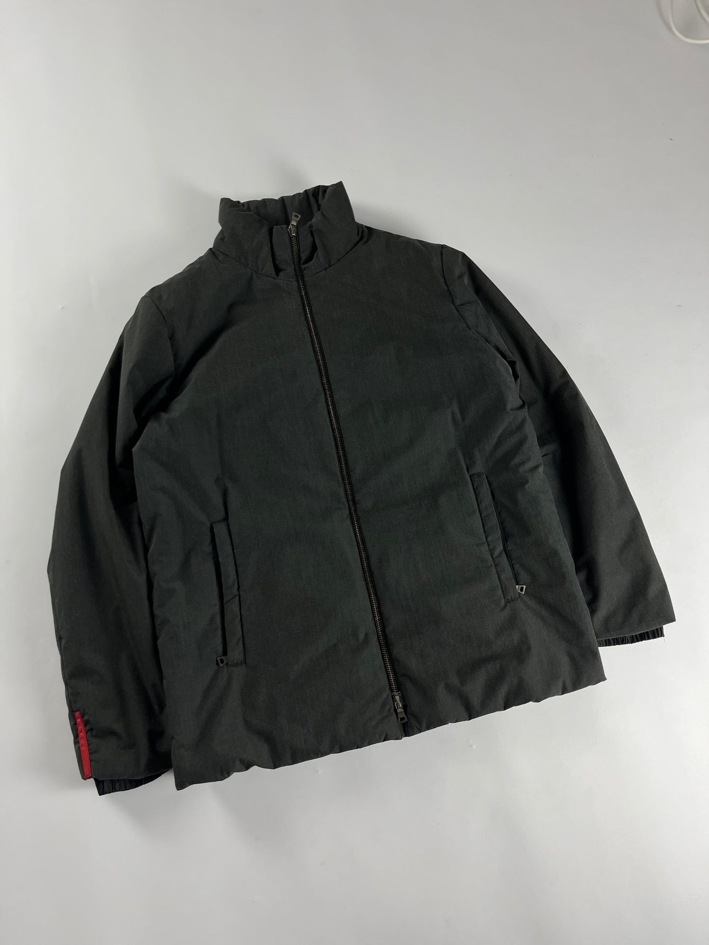 Prada Linea Rossa Smoke Grey Double Zip Jacket 2000s - M