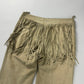 Miu Miu Suede Leather Cowboy Bootcut Pants 2000s - XS