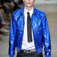 Dior Homme Kris Van Assche Fragmented Bright Yellow Leather Bomber Jacket SS 2009 - L