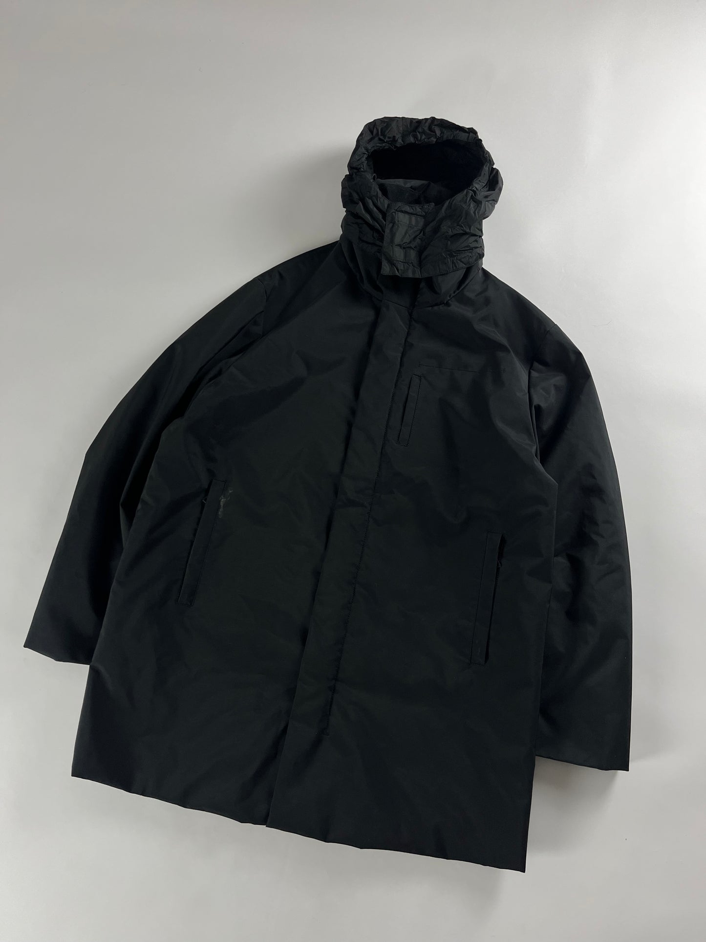 Prada Black Nylon Technical Parka Jacket FW 1999 - L
