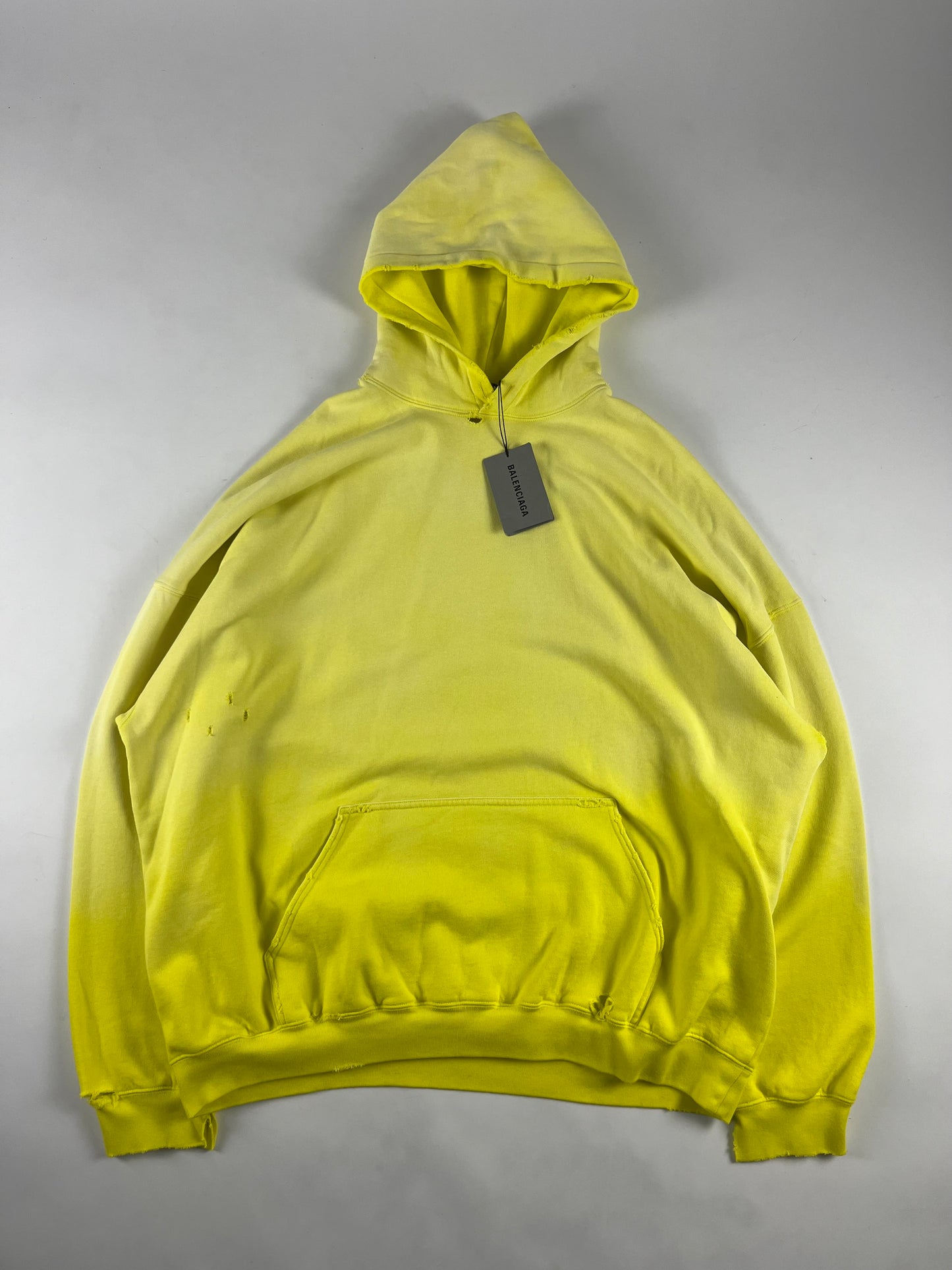 Balenciaga Faded Electric Yellow Oversized Hoodie FW 2021 - S