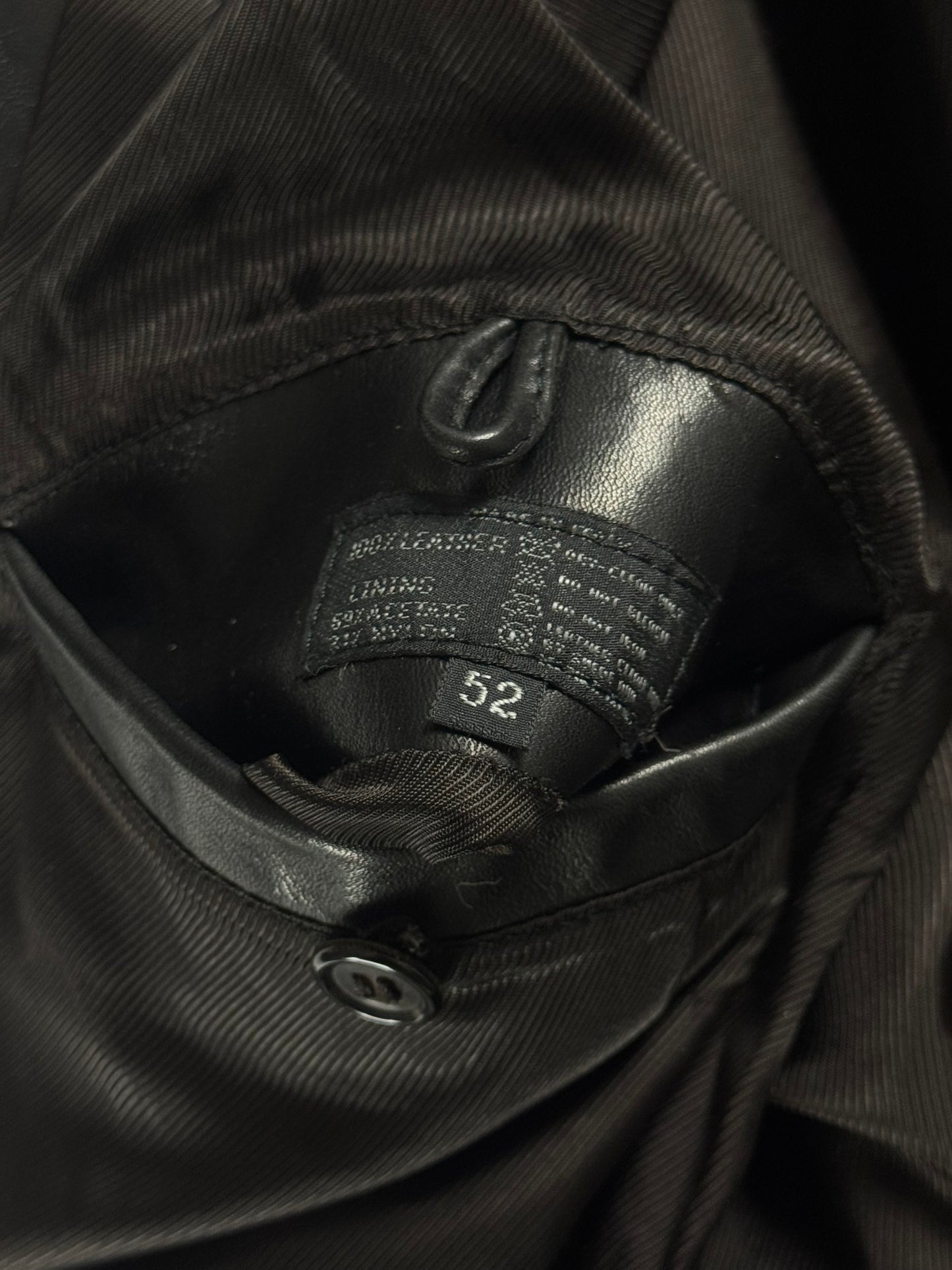 Prada Double Breasted Dark Brown Leather Coat FW 1996 - L