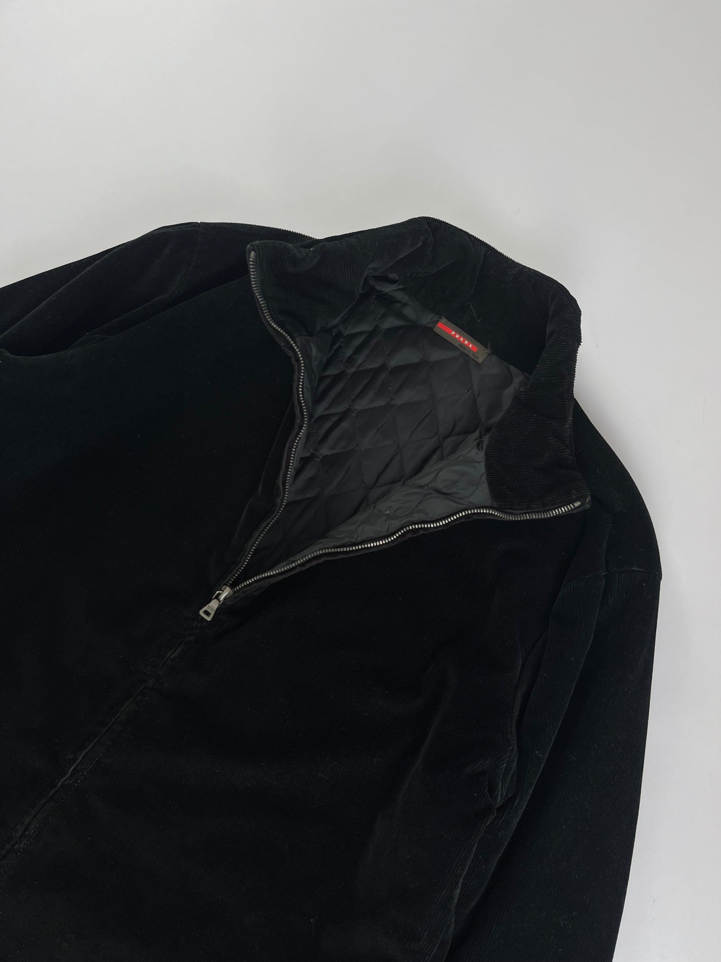 Prada Linea Rossa Dark Corduroy Jacket 2000s - L
