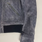 Gucci Blue Guccissima Monogram Leather Jacket 2010s - M