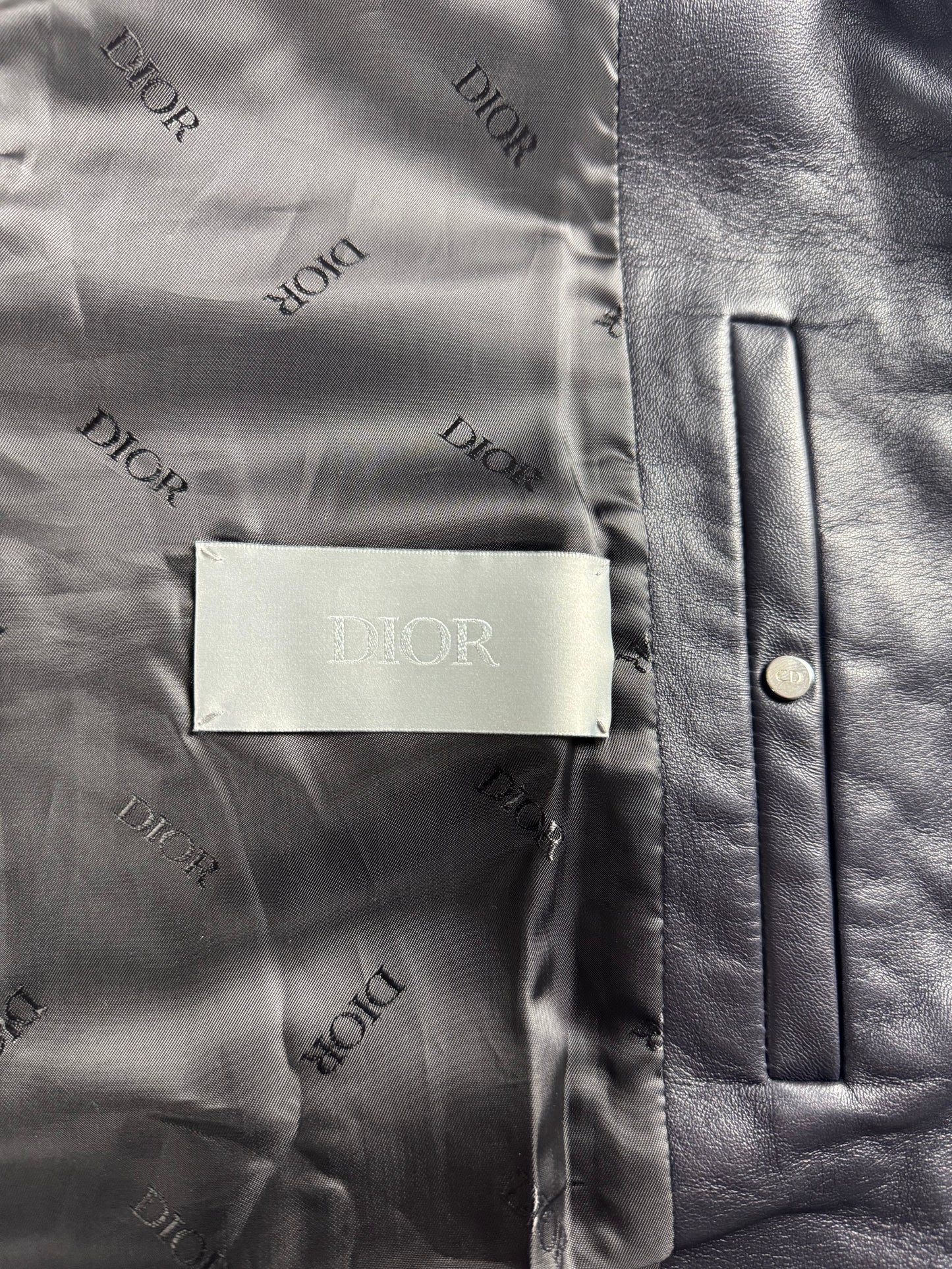 Dior Homme Couture Sample Camo Pony Hair Luxor Moto Jacket SS 2023 - M