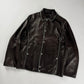 Louis Vuitton Dark Brown Light Leather Trucker Buttoned Jacket 2000s - L