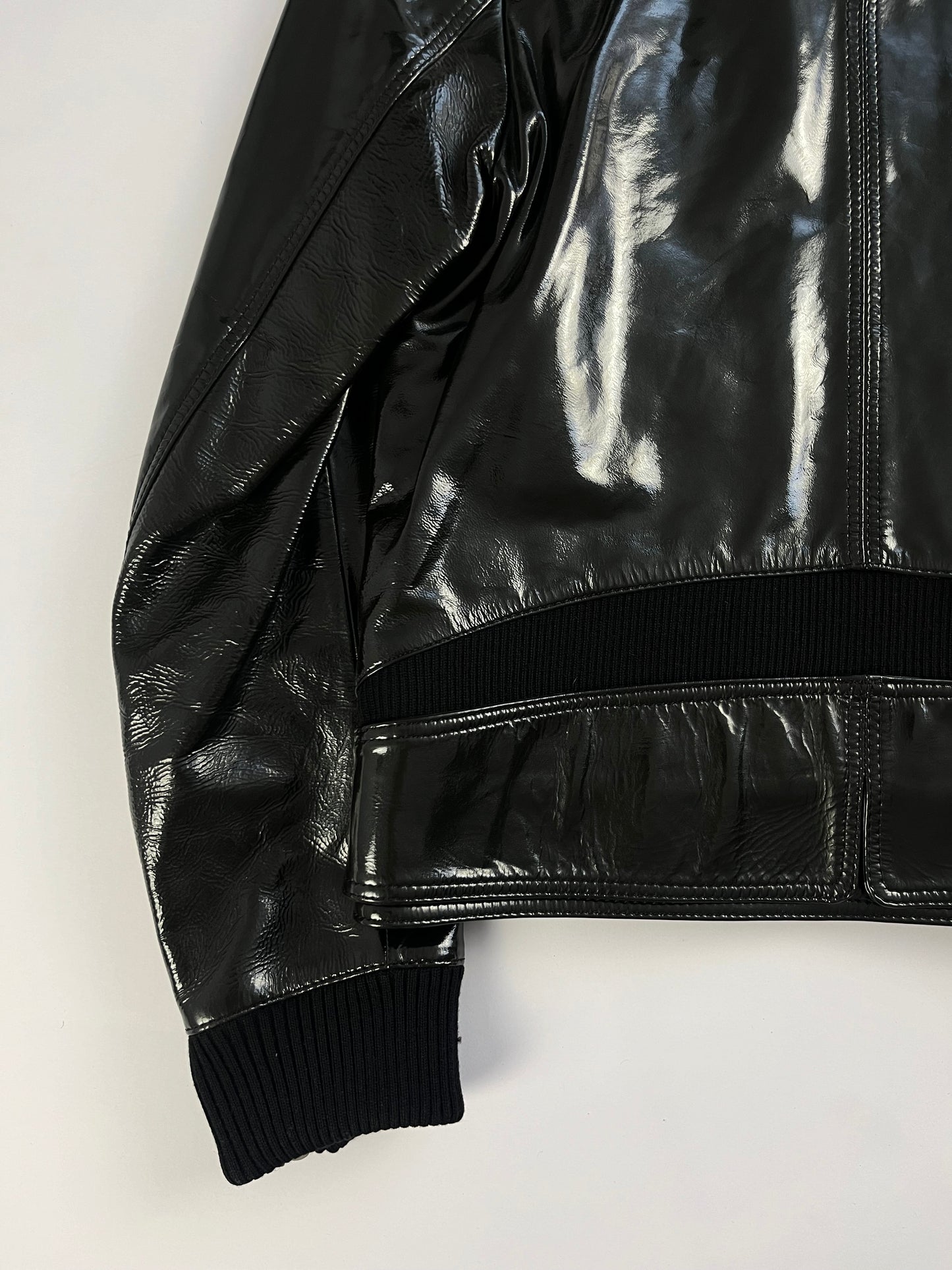 Dior Homme Napoleon Military Bright Dark Leather Jacket FW 2008 - M