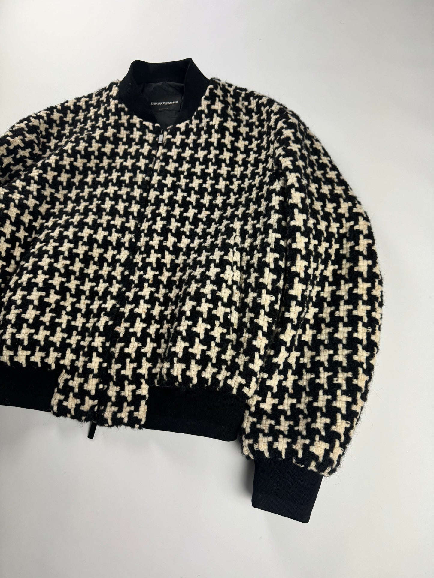Emporio Armani Oversize Braided Fabric Premium Aviator Bomber Jacket FW 2019 - M