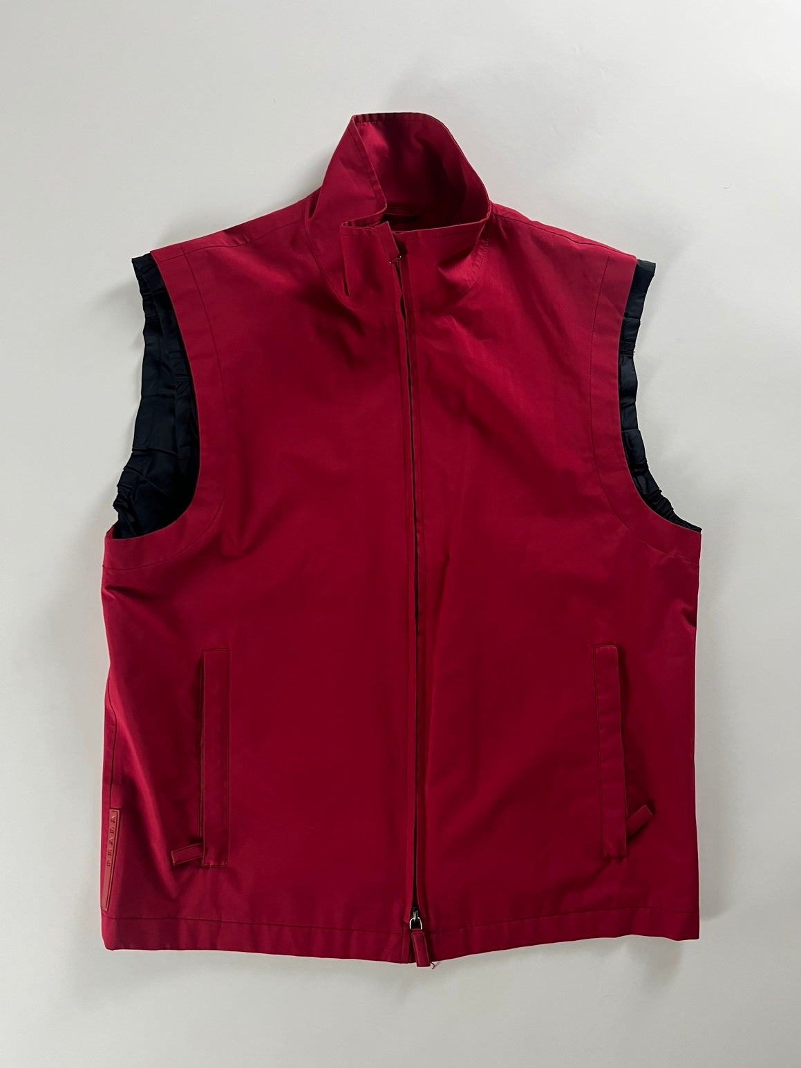 Prada Linea Rossa Red Nylon Sleeveless Vest SS 2000 - M