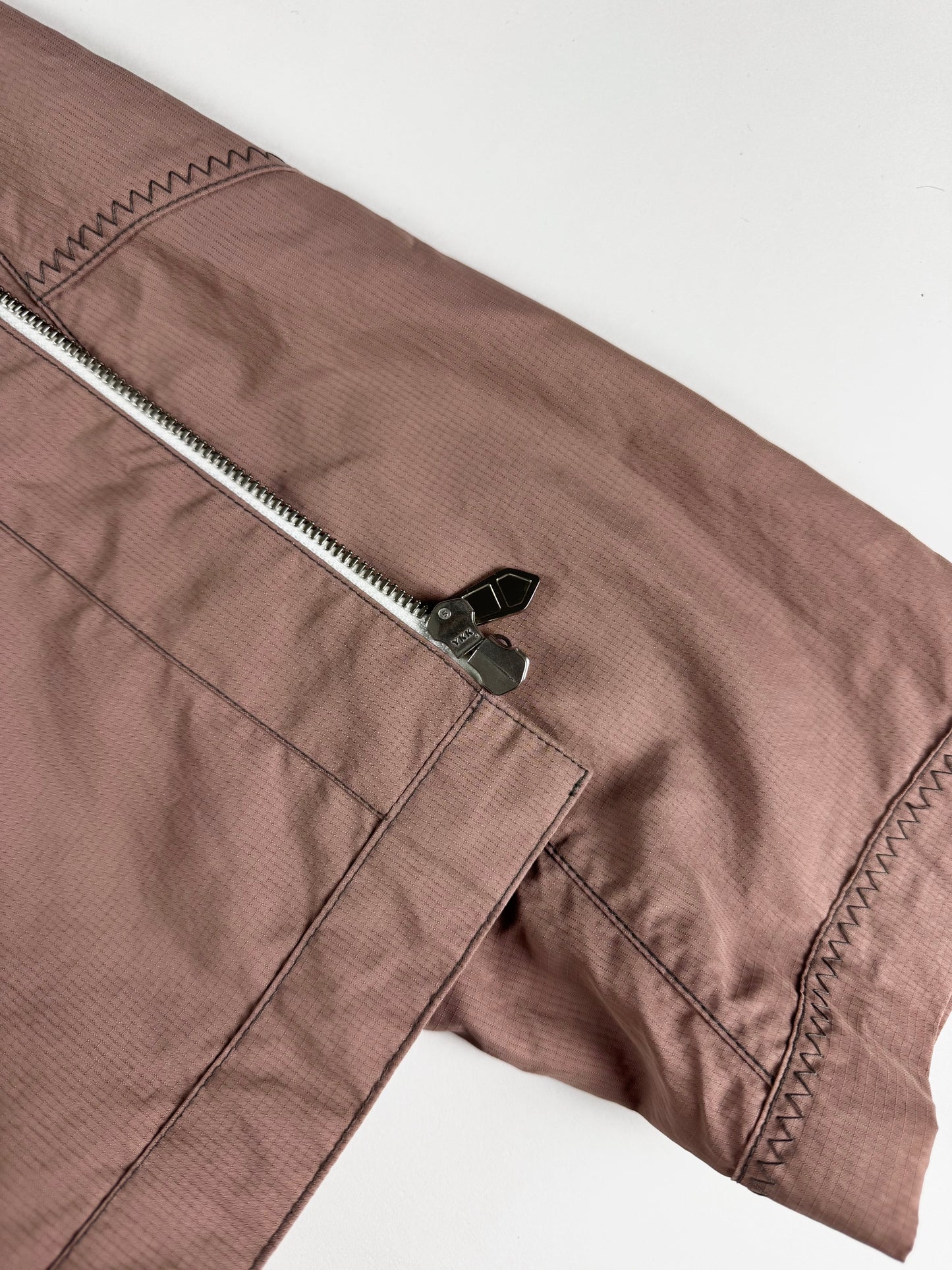 Hermès Sample Pink Lightweight V Neck Blouson Exposed Stitching SS 2022 - M