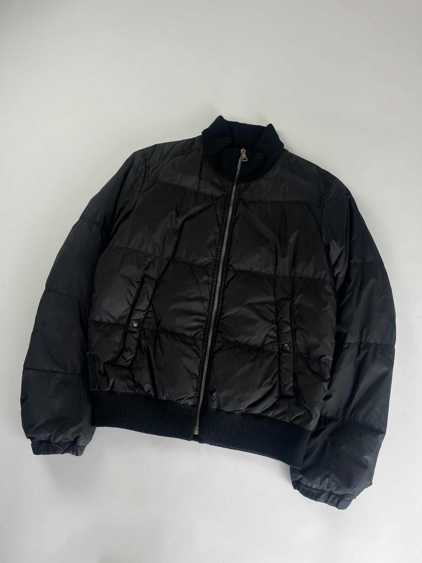Prada Black Nylon Puffer Down Jacket - S