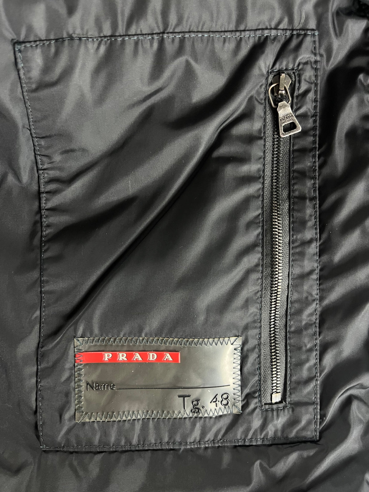 Prada Dark Nylon Mid Hooded Puffer Jacket FW 2007 - M