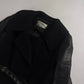 Balenciaga Dark Leather Sleeves Peplum Black Jacket FW 2002 - S