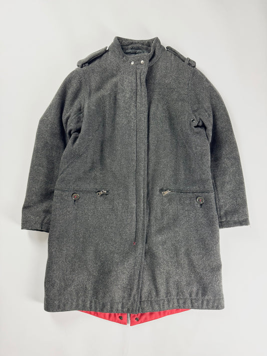 Prada Grey Wool Military Epaulettes Coat FW 1999 - S