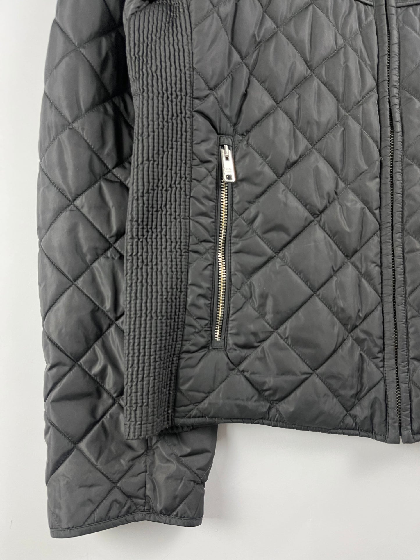 Prada Grey Padded Triangle Logo Jacket FW 2018 - M