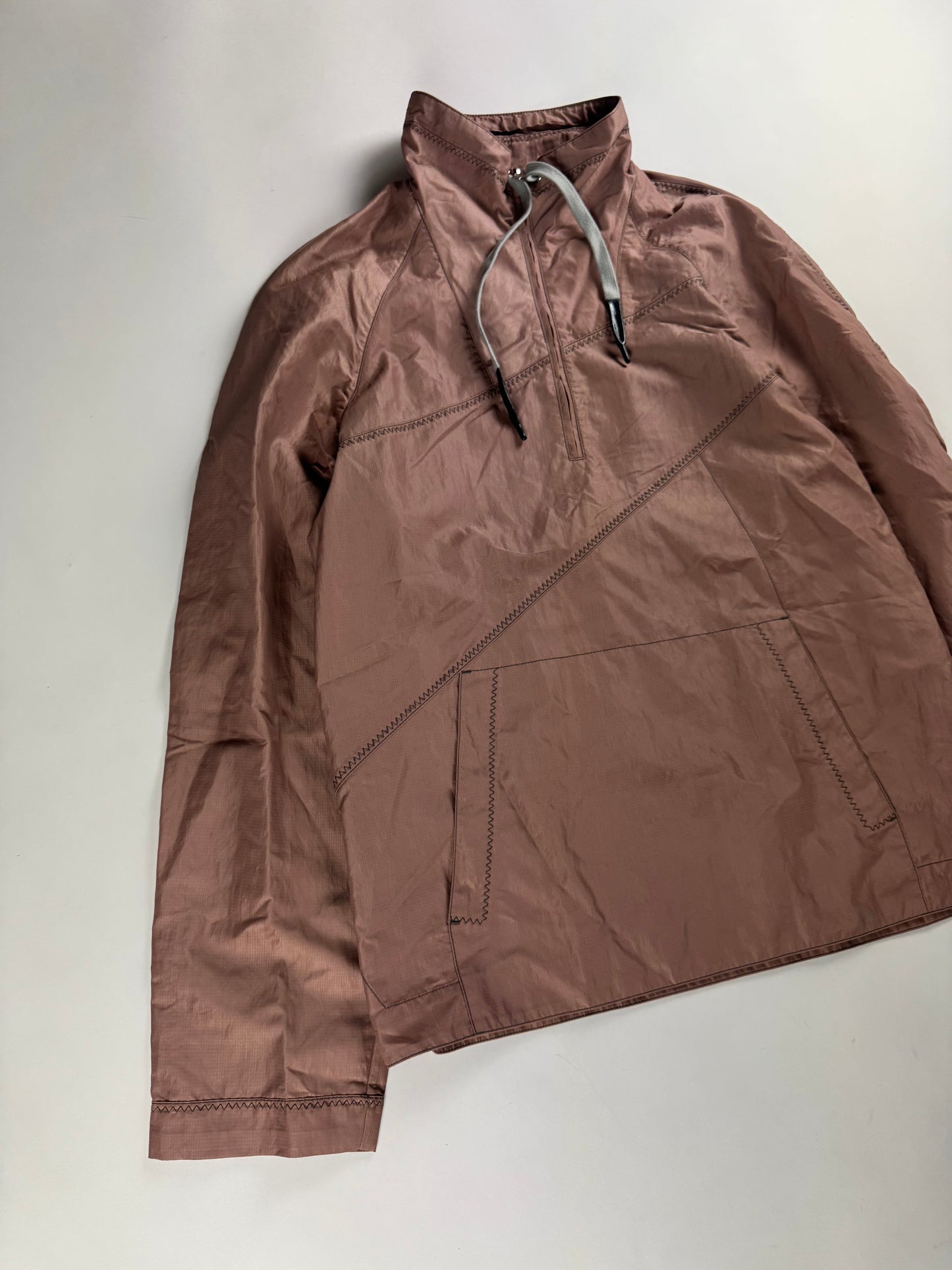 Hermès Sample Dust Pink Quarter Zip Piqure Stitch Jacket SS 2022 - M