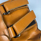 Prada Camel Leather Double Strapped Square High Boots FW 1999 - 43 EU/44 EU