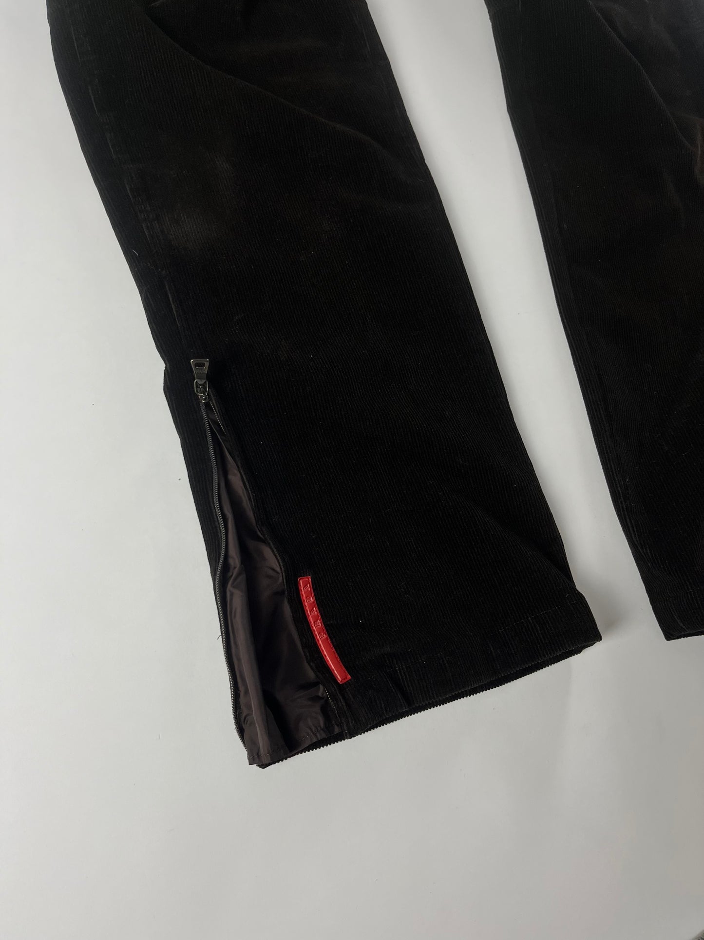 Prada Black Corduroy Flare Pants FW 1999 - L