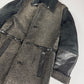Louis Vuitton Sample Charcoal Shearling Cloude Sleeve Midi Black Collar Leather Tab Pocket Coat FW 2011 - M