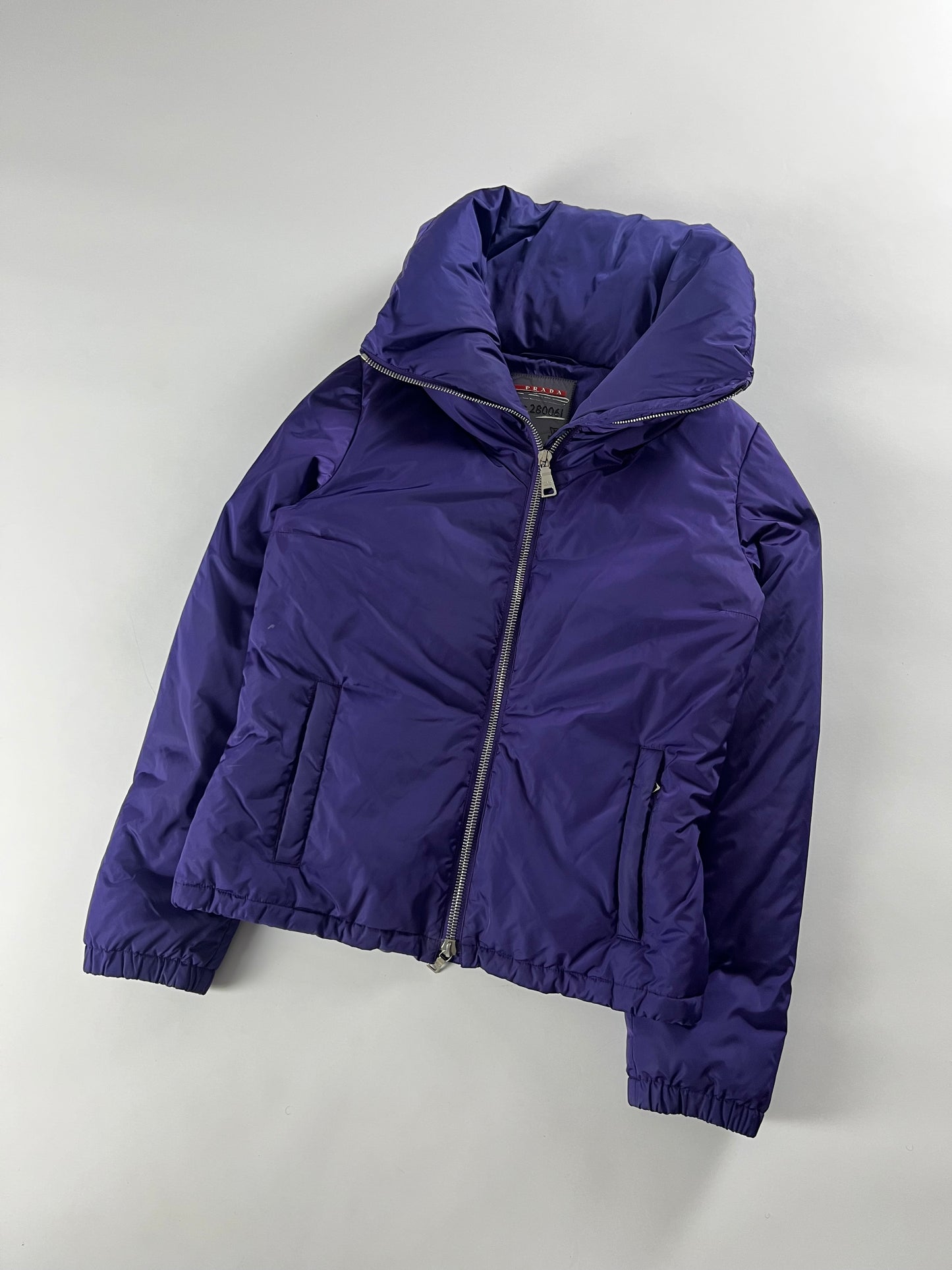 Prada Purple Turtleneck Down Jacket - S