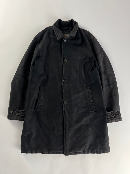 Prada Dark Grey Minimalist Coat FW 2006 - L