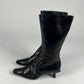 Prada Black Belted Leather Boots SS 2000 - 37,5 IT/ 38,5 EU