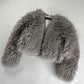 Louis Vuitton Sample Light Grey Fur Crop Jacket FW 2015 - S