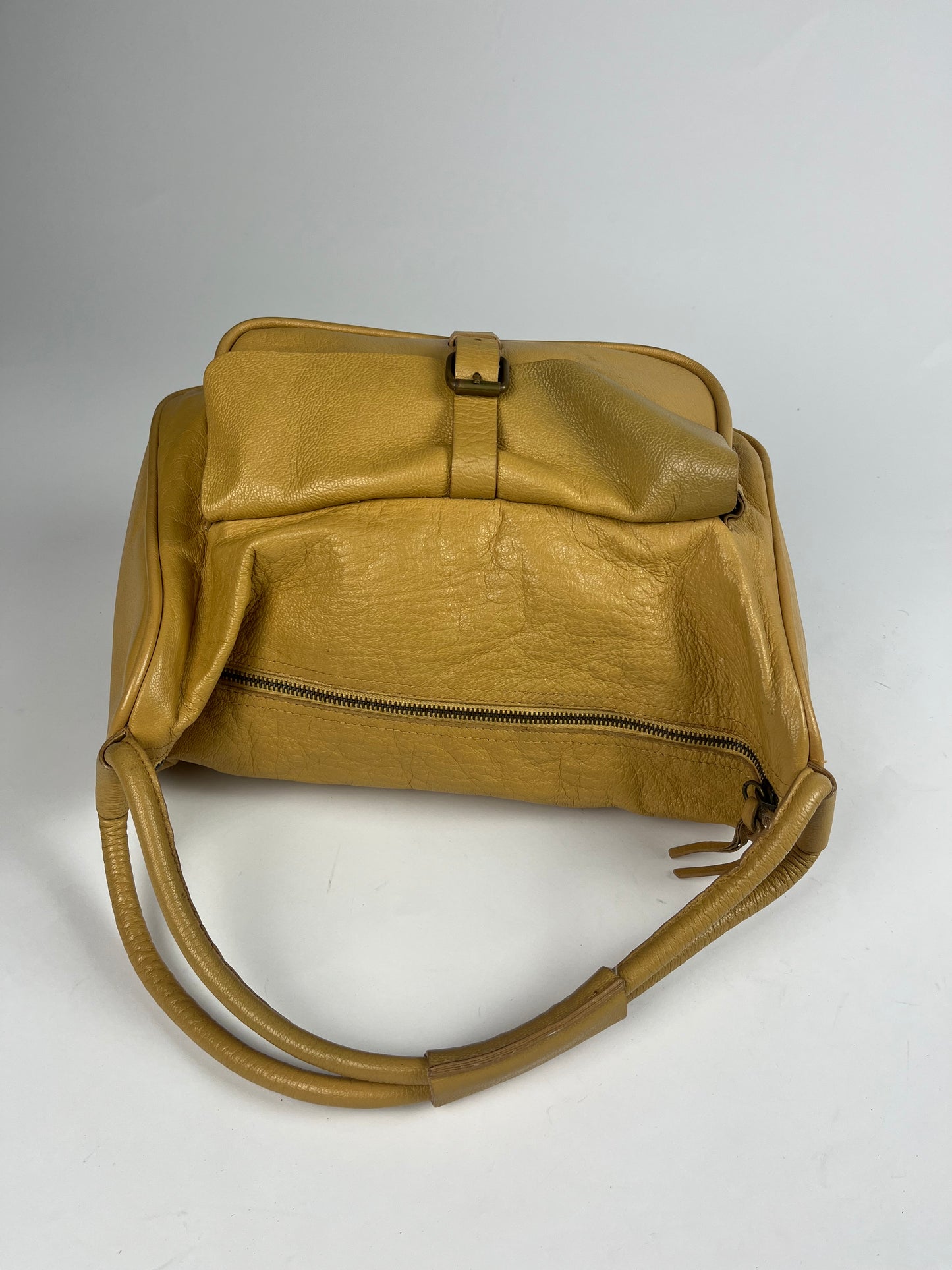 Miu Miu Camel Leather Shoulder Bag 2000s - OS