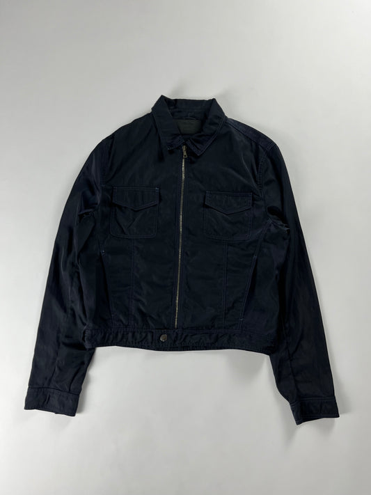 Prada Navy Four Pocket Zip Fit Jacket 2000s - M
