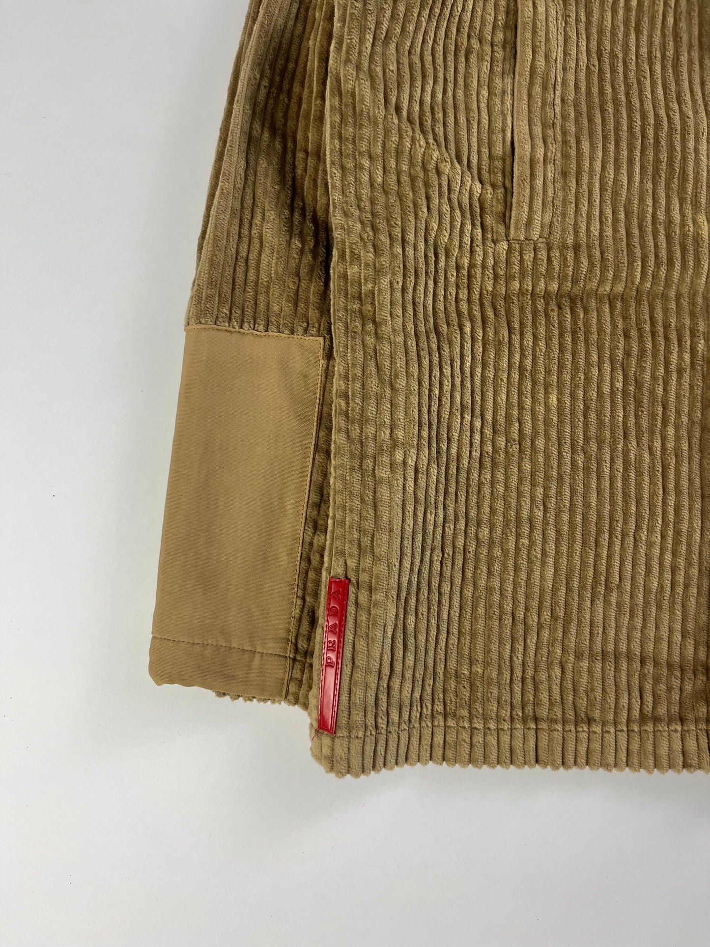 Prada Linea Rossa Ribbed Corduroy Overshirt 2000s - M