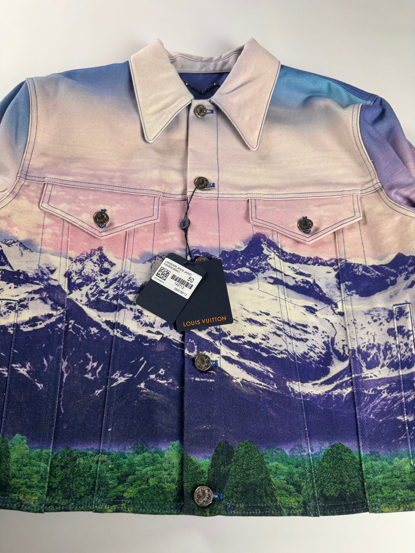 Louis Vuitton Virgil Abloh Landscape Denim Trucker Jacket SS 2022 - L