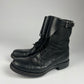 Prada Black Leather Commando Boots - 41,5 EU