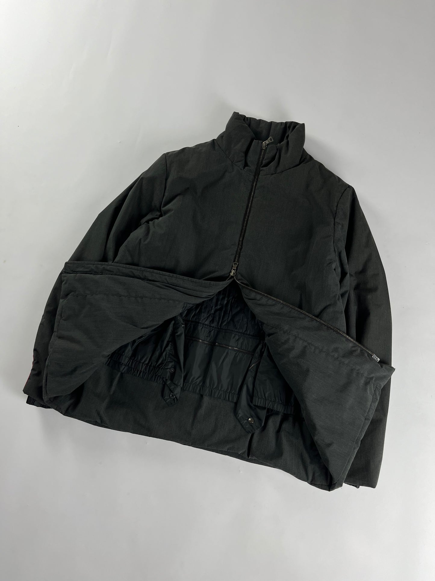 Prada Linea Rossa Smoke Grey Double Zip Jacket 2000s - M