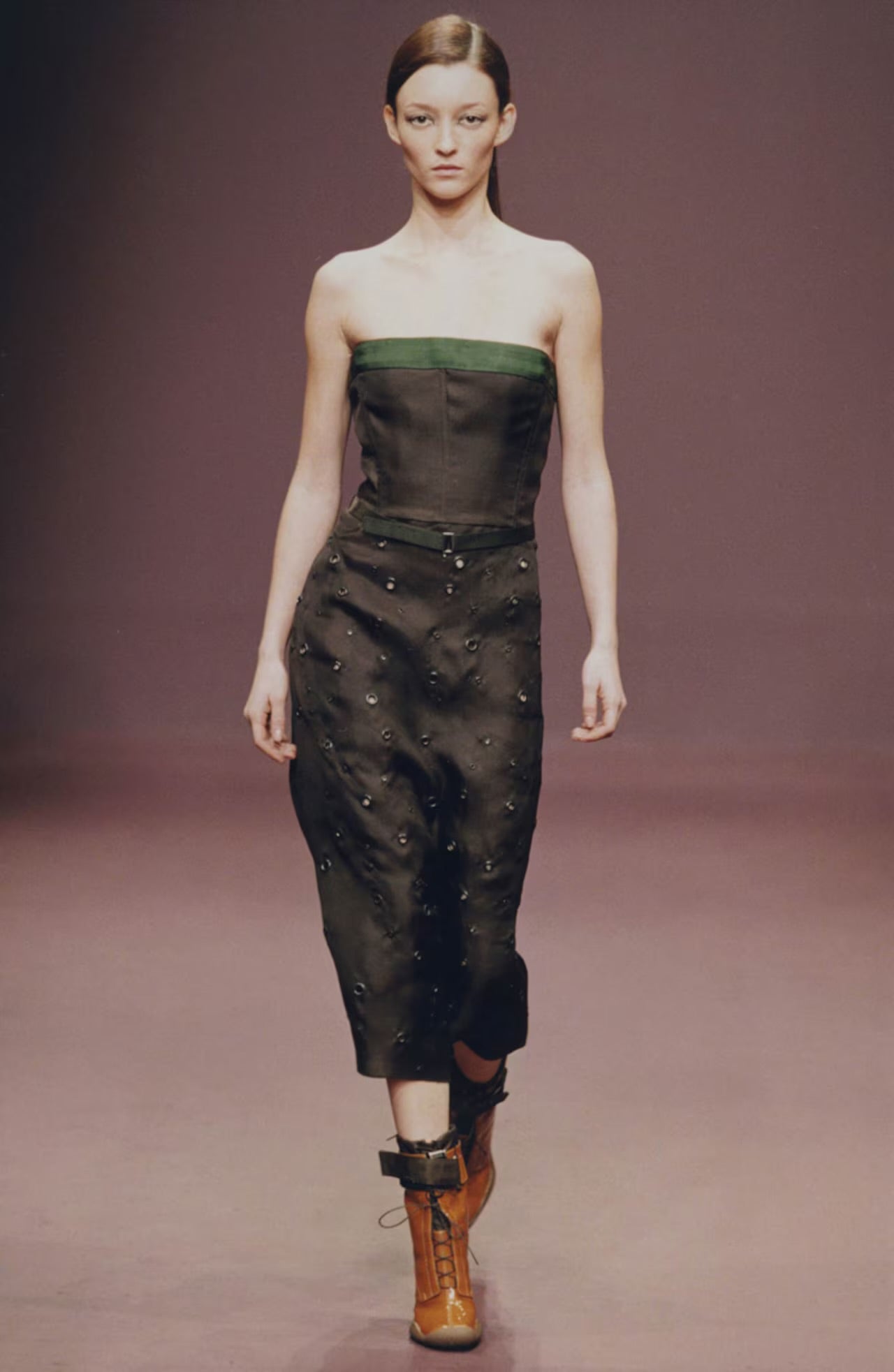 Prada Strapped Black Leather High Velcro Boots FW 1999 - 36,5 IT/37,5 EU